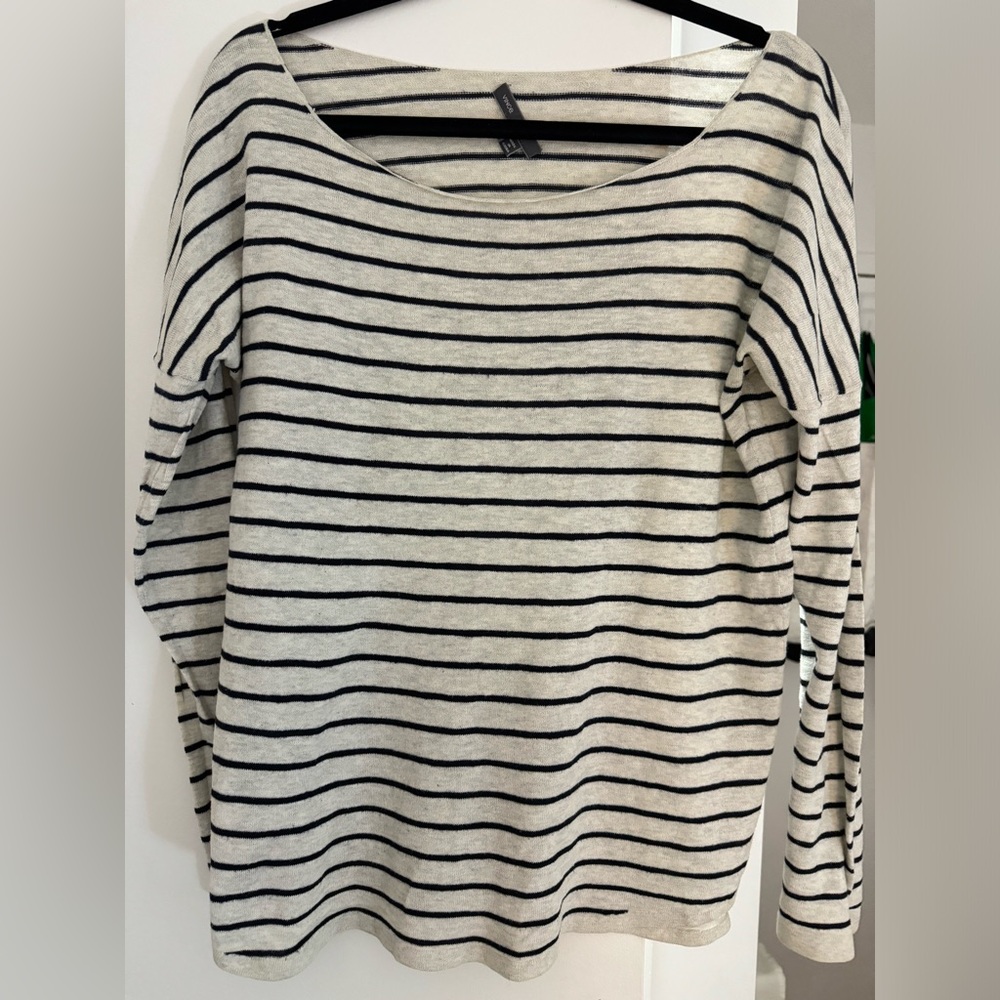 Vince striped boat neck